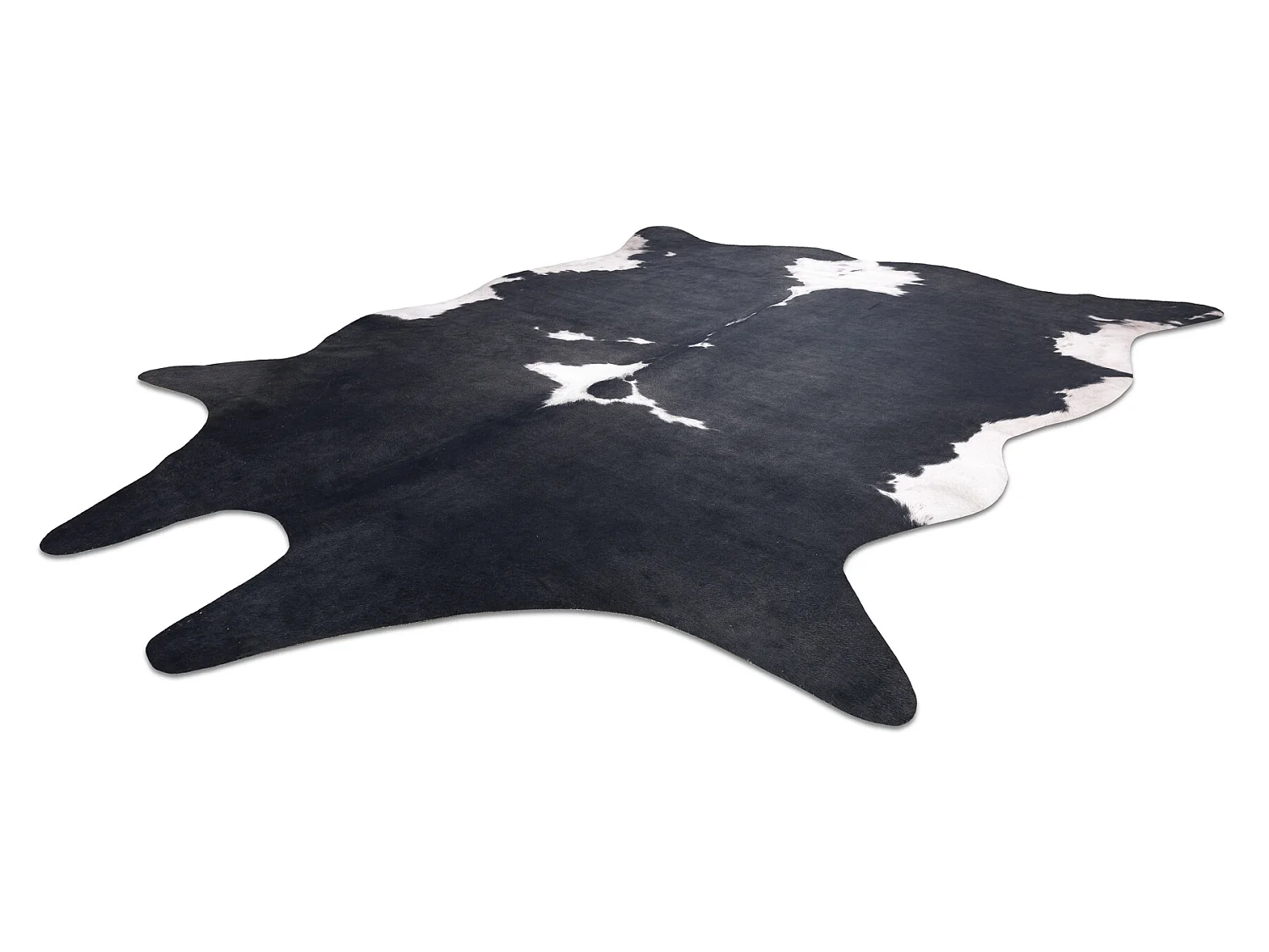 Teppich Künstliches Rindsleder, Rind G5070-3 schwarz weiß Leder 180x220 cm