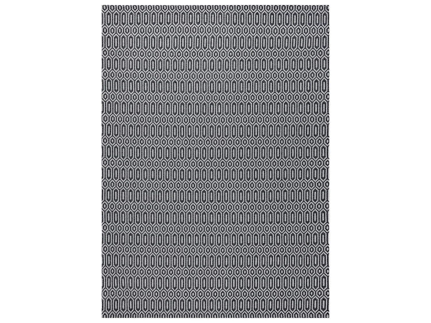Tapis CASA ECO SIZAL BOHO  œillets 22075 noir / gris, tapis en coton  114x170 cm