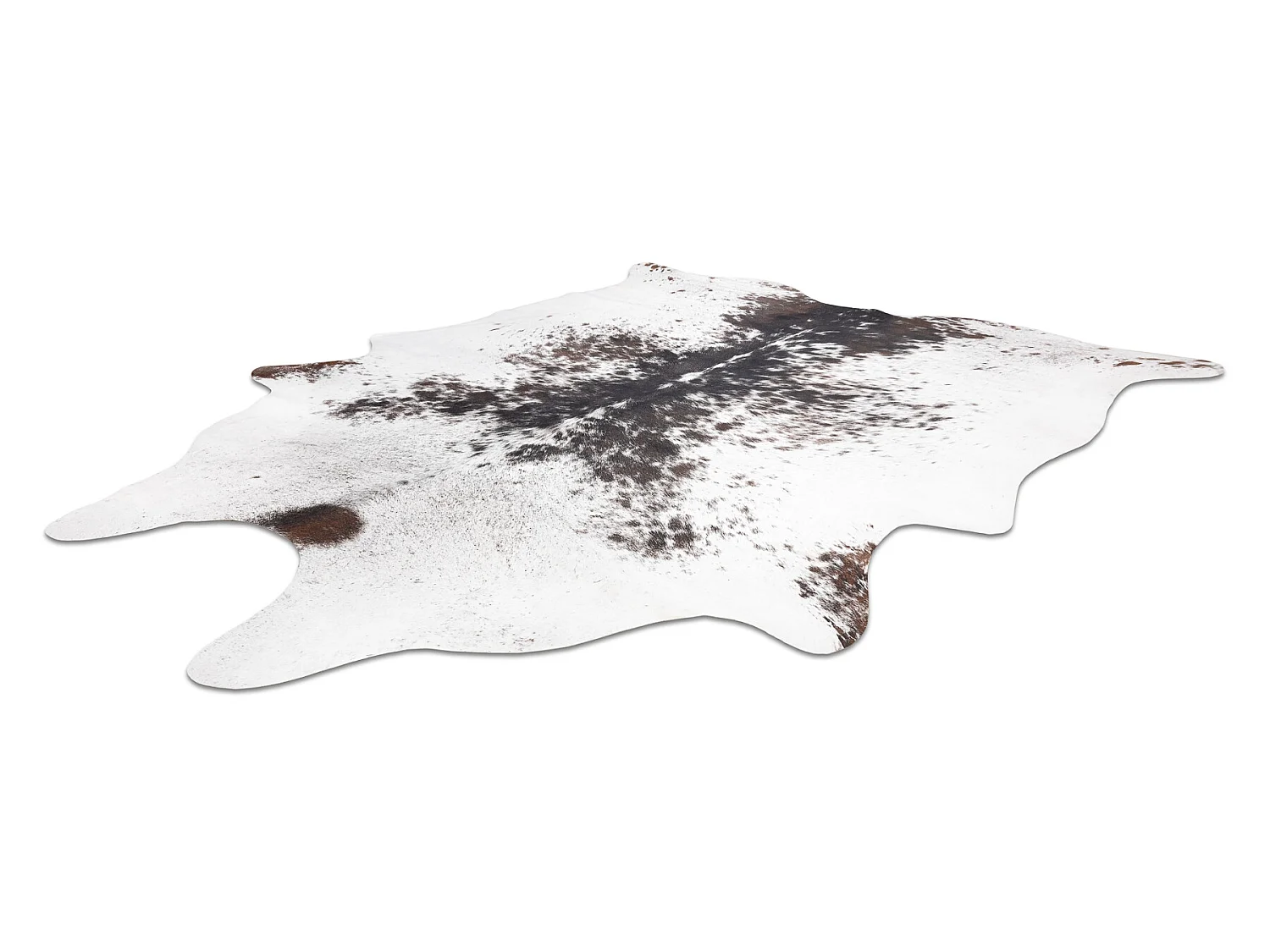 Tapijt Kunstleer Imitatie rundleer , G5074-1 wit-bruin leer 155x195 cm