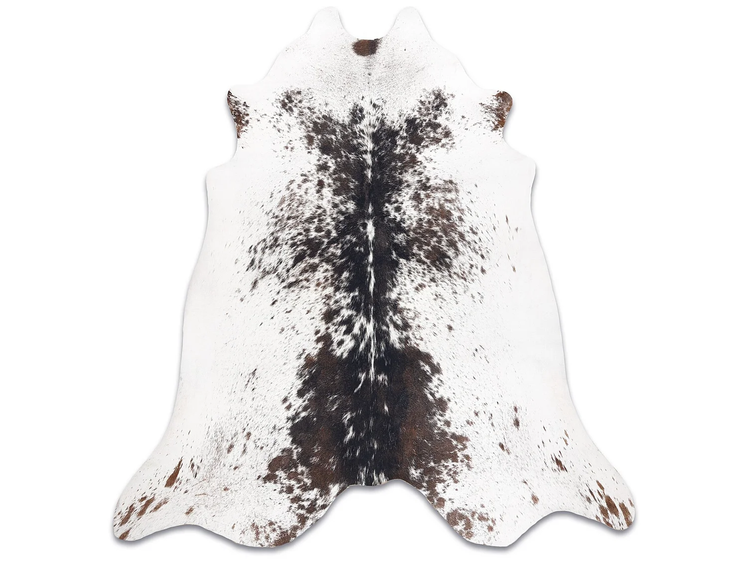 Teppich Künstliches Rindsleder, Rind G5074-1 weiß braun Leder 155x195 cm