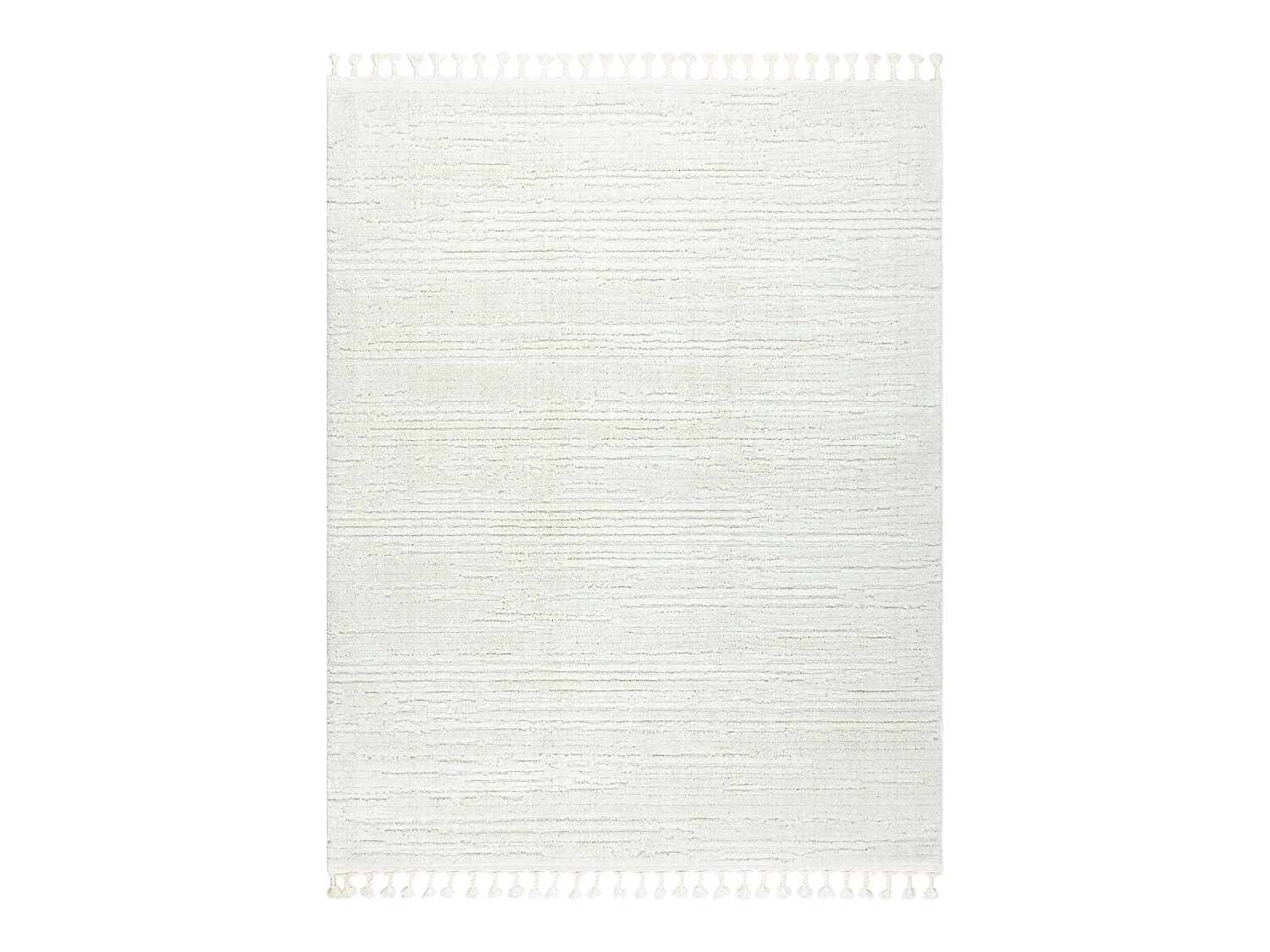 Tapijt SEVILLA AC53B strips , prążki wit Kwastjes berbery Marokkaans 160x220 cm