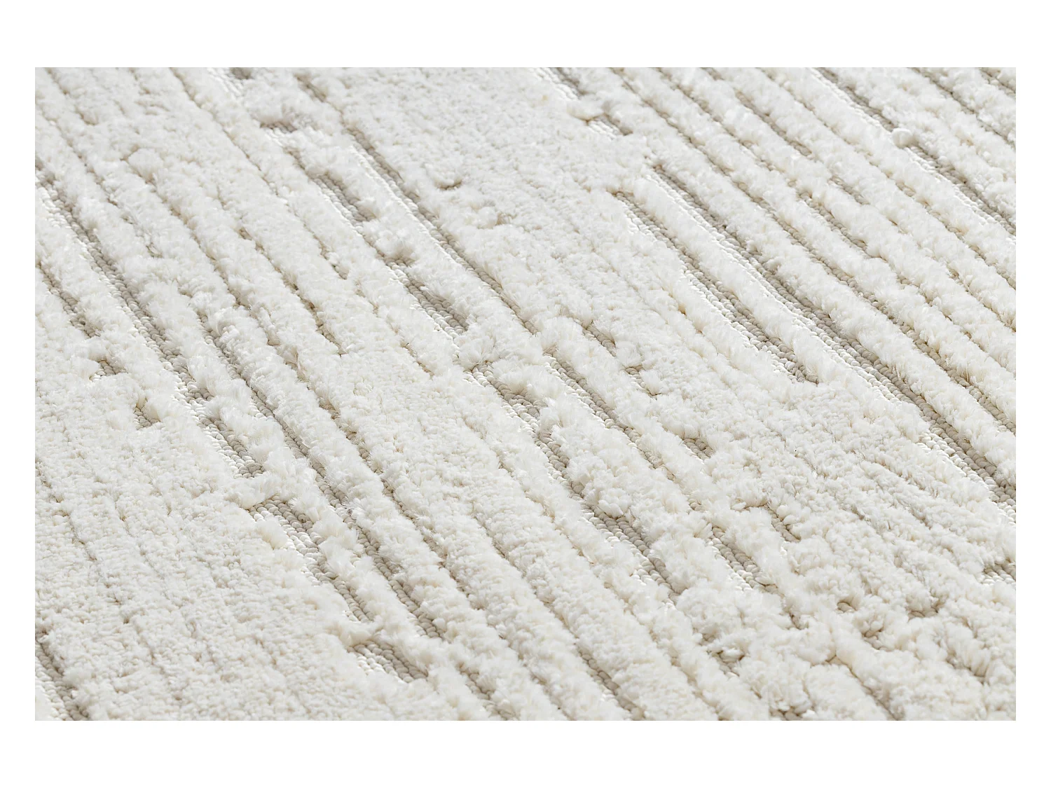 Tapijt SEVILLA AC53B strips , prążki wit Kwastjes berbery Marokkaans 160x220 cm