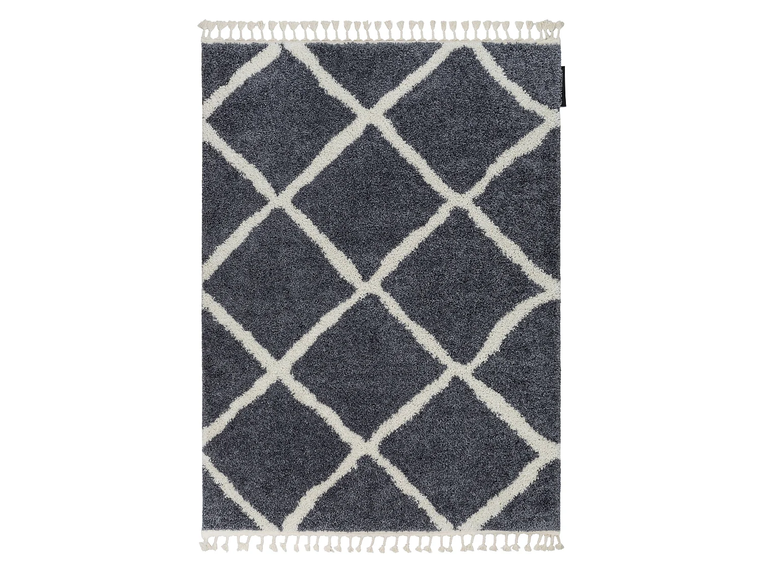 Tapijt BERBER CROSS B5950 grijskleuring / witrand , Barber , marokkaan 240x330 cm