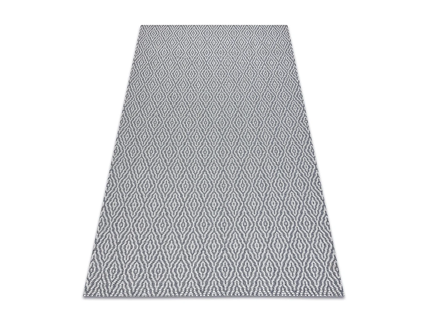 Teppich CASA ÖKO SISAL Boho Diamanten 22084 Anthrazit / sahne 114x170 cm