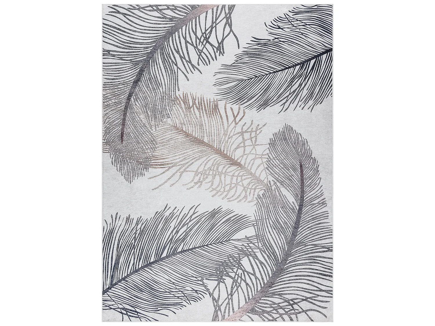 ANDRE 1147 tapijt wasbaar veren, vintage antislip - beige 160x220 cm