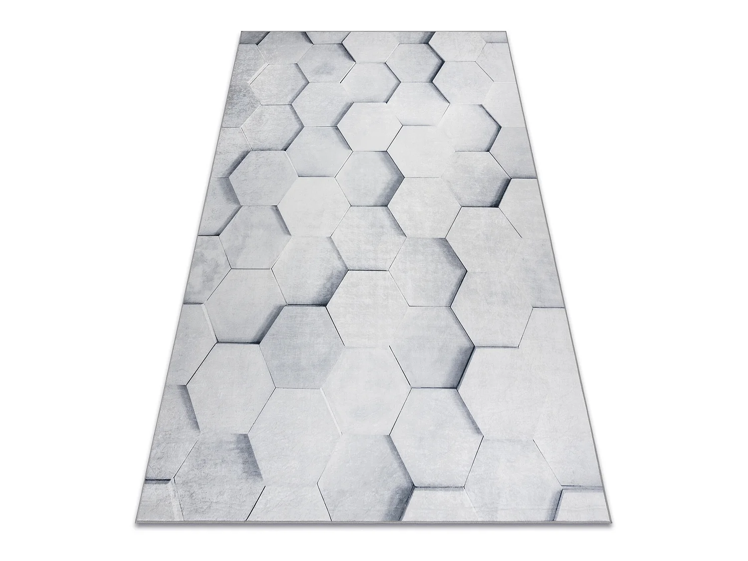 ANDRE 1180 tapijt wasbaar Honingraatpatroon, zeshoek 3D antislip - gri 160x220 cm