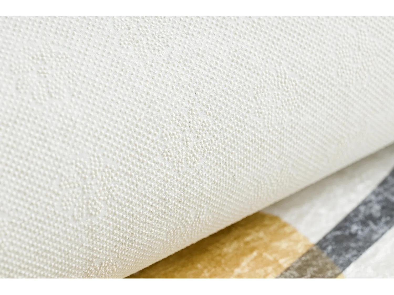 ANDRE 1220 tapijt wasbaar Abstractie antislip - wit / geel 160x220 cm