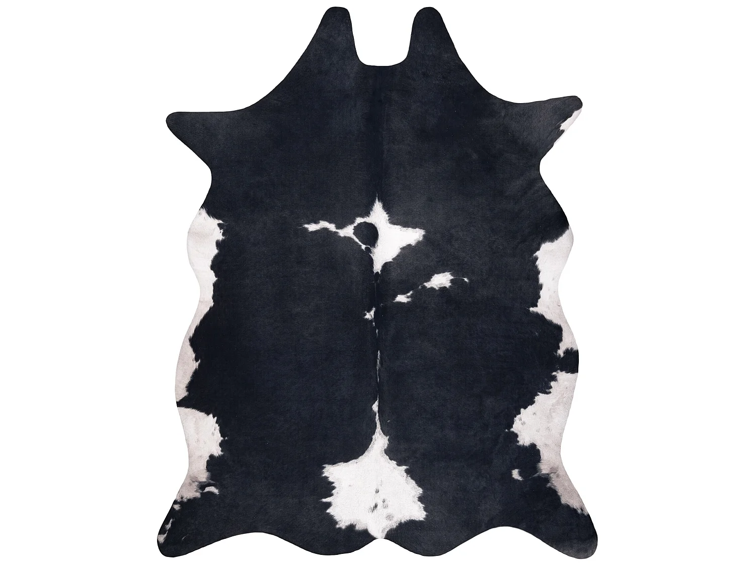 Couro de Vaca Artificial para Tapete, Vaca G5070-3 Preto branco  155x195 cm