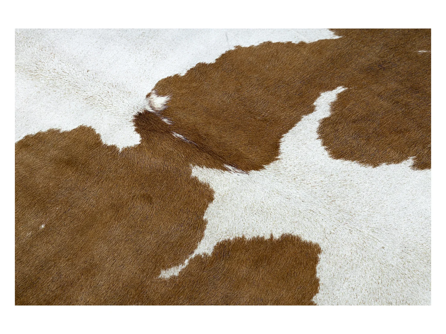 Tapis Imitation Peau de vache, Vache G5069-2, cuir marron 100x150 cm