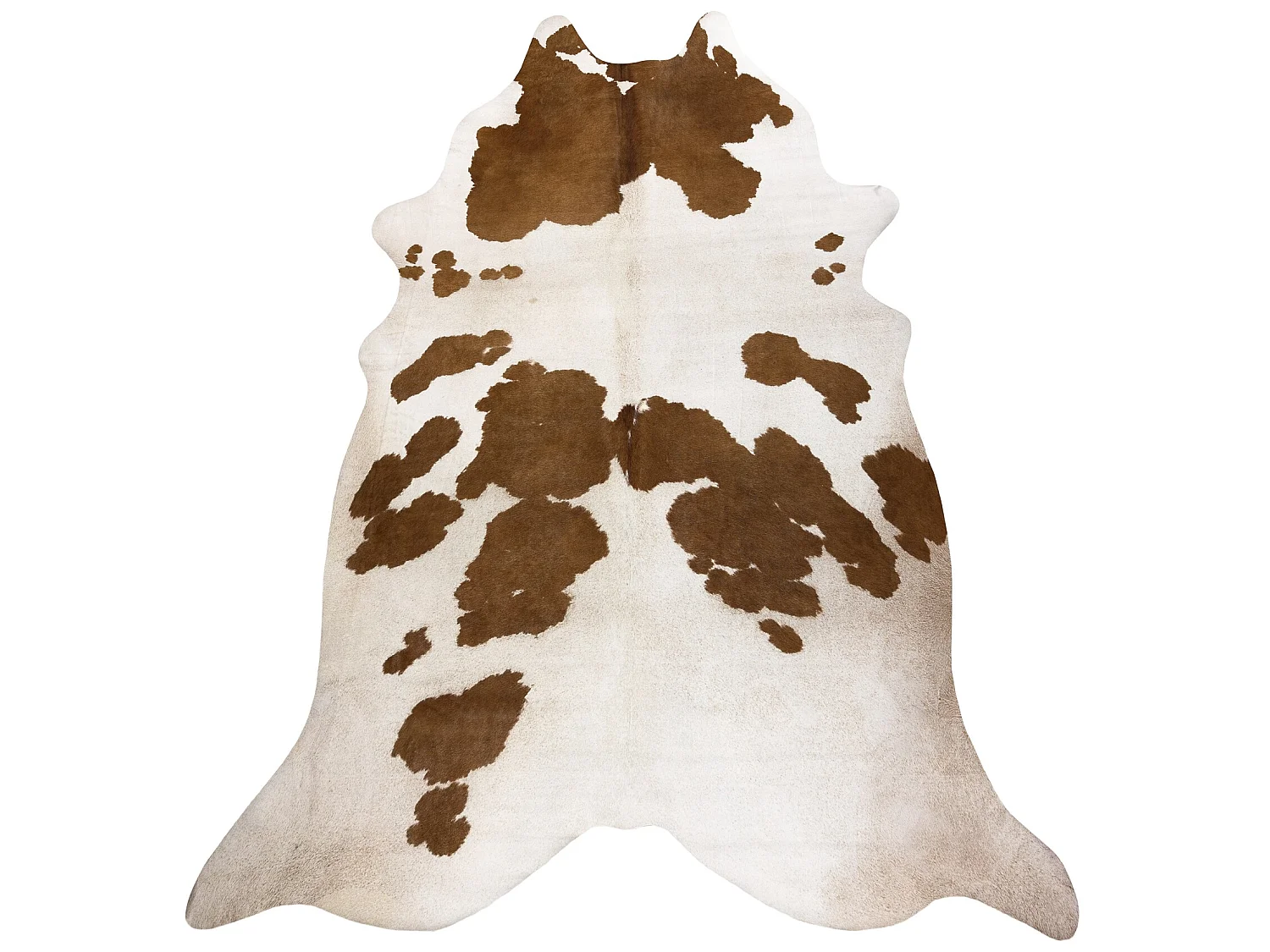 Alfombra Cuero de vaca artificial, Vaca G5069-2 blanco Cuero marrón 100x150 cm