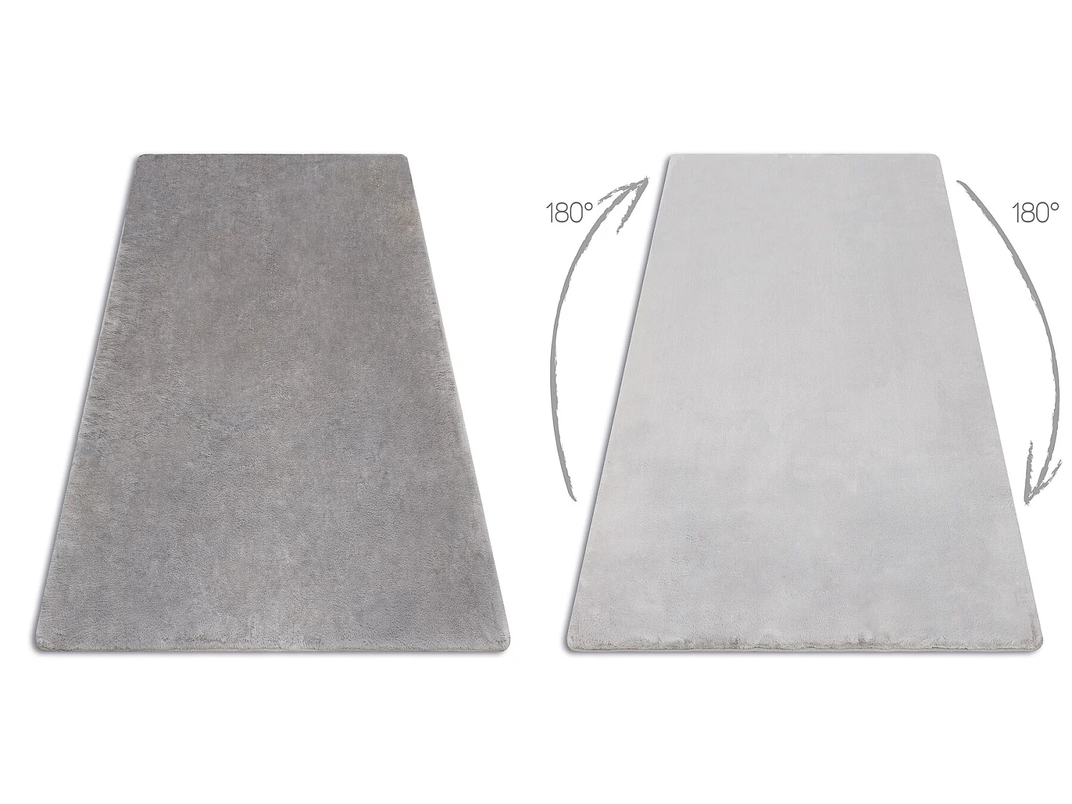 Moderner Waschteppich POSH Shaggy, plüschig, dick Antirutsch grau  120x160 cm