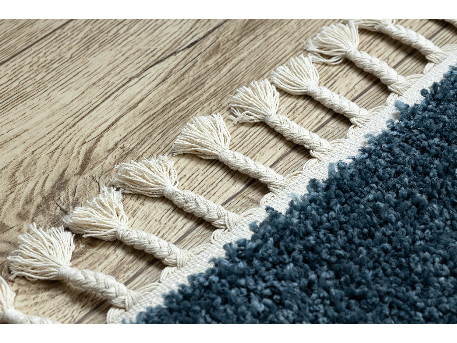 Tapijt BERBER 9000 blauwrand , Barber , marokkaanse shaggy 160x220 cm