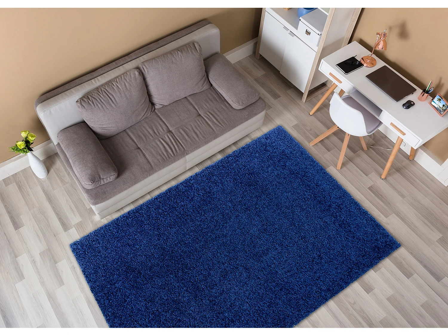 Teppich SOFFI shaggy 5cm dunkelblau 160x220 cm