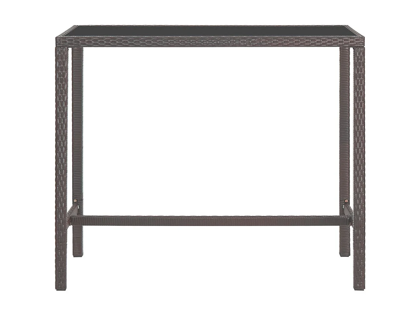 Meubles de bar de jardin 5pcs et coussins Résine tressée Marron