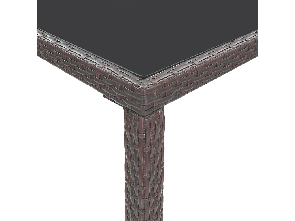 Meubles de bar de jardin 5pcs et coussins Résine tressée Marron