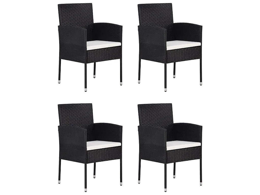 Ensemble de salle à manger de jardin 5 pcs Noir 72
