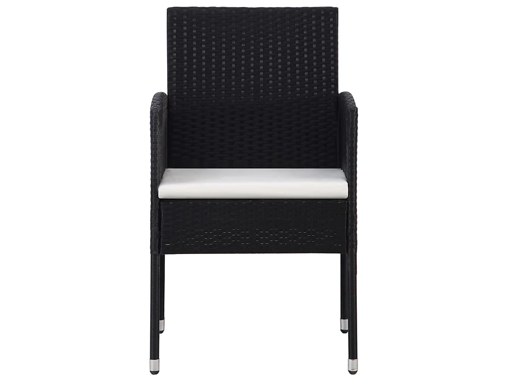 Ensemble de salle à manger de jardin 5 pcs Noir 72