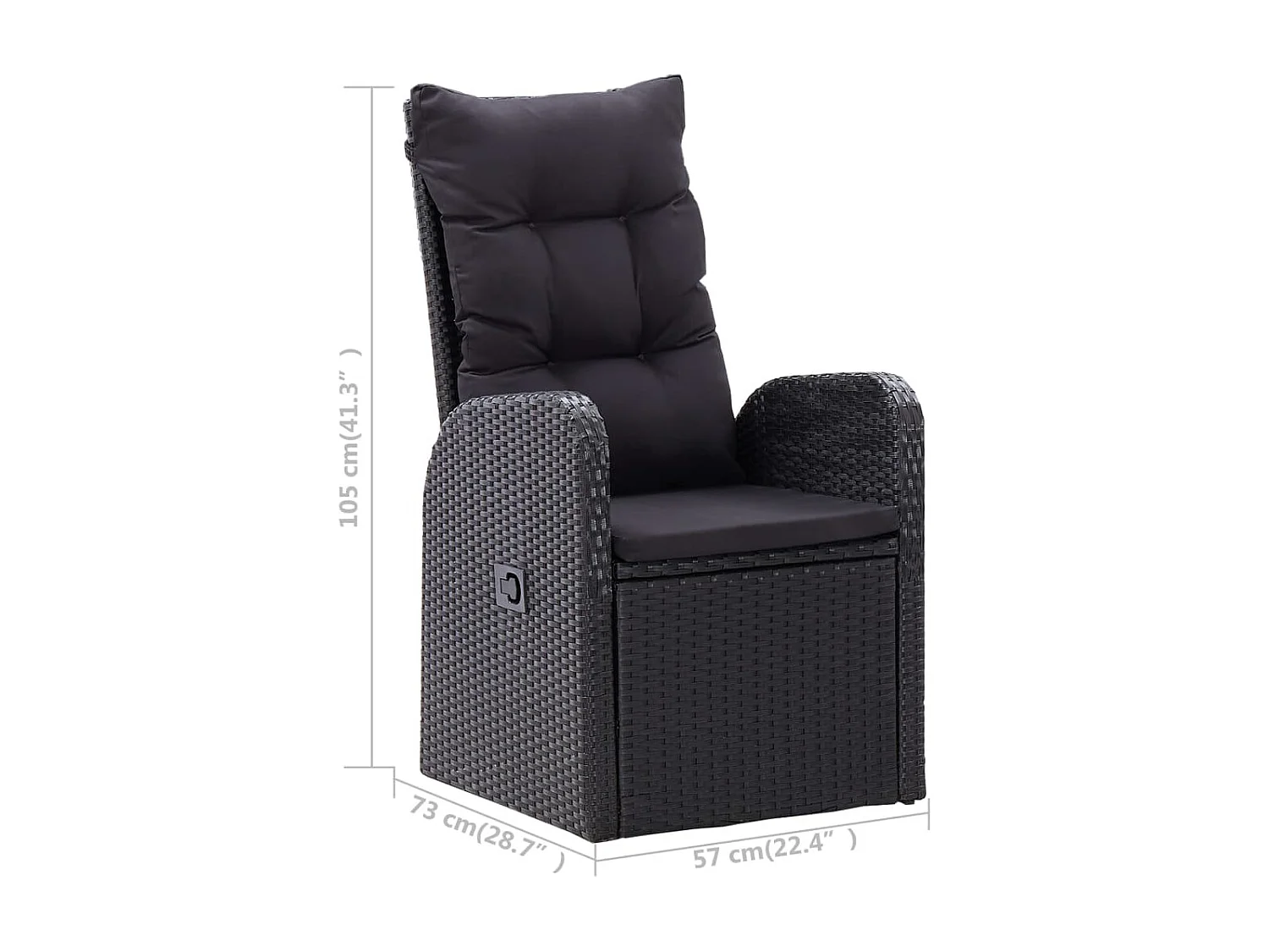 Ensemble de salle à manger de jardin 3 pcs Noir 40