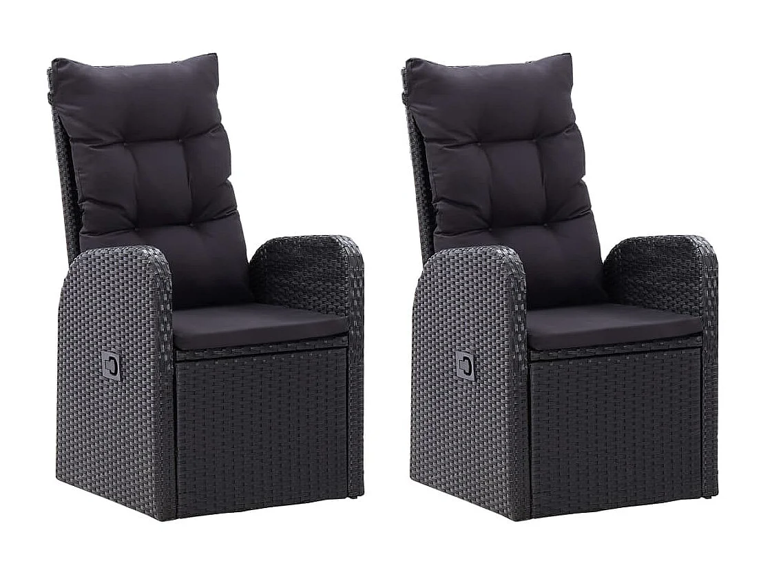 Ensemble de salle à manger de jardin 3 pcs Noir 40