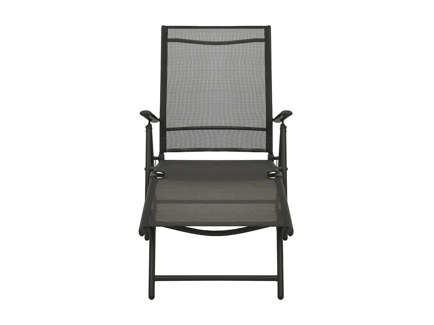 Salon de jardin 3 pcs Textilène et aluminium Noir