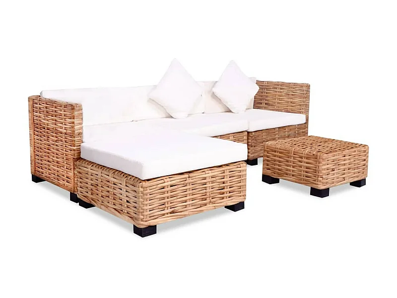 Jeu de canapés 14 pcs Rotin naturel