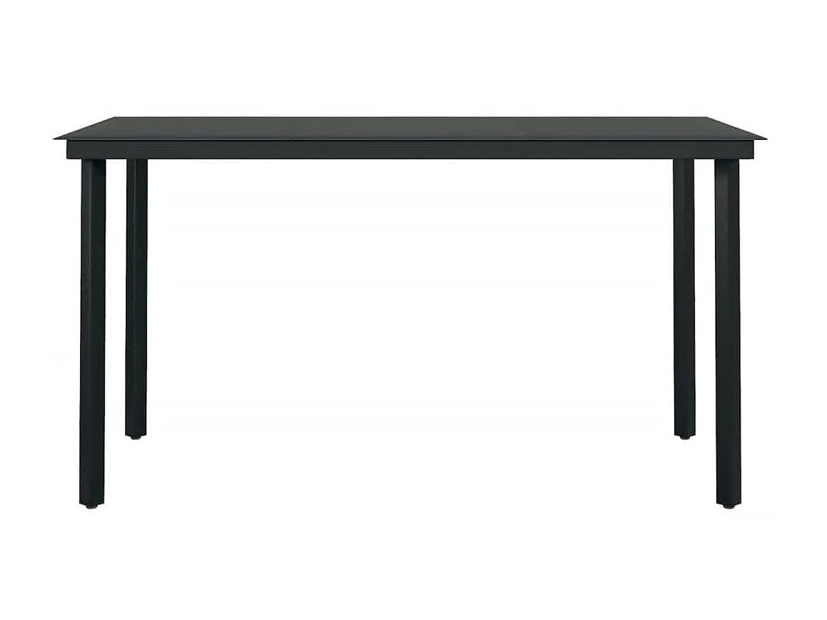 Ensemble de salle à manger de jardin 5 pcs Noir 47