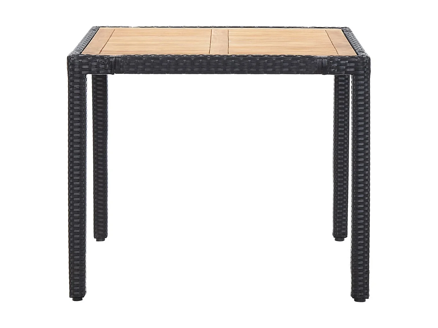 Mobilier à dîner de jardin 5pcs et coussins Résine tressée Noir 3