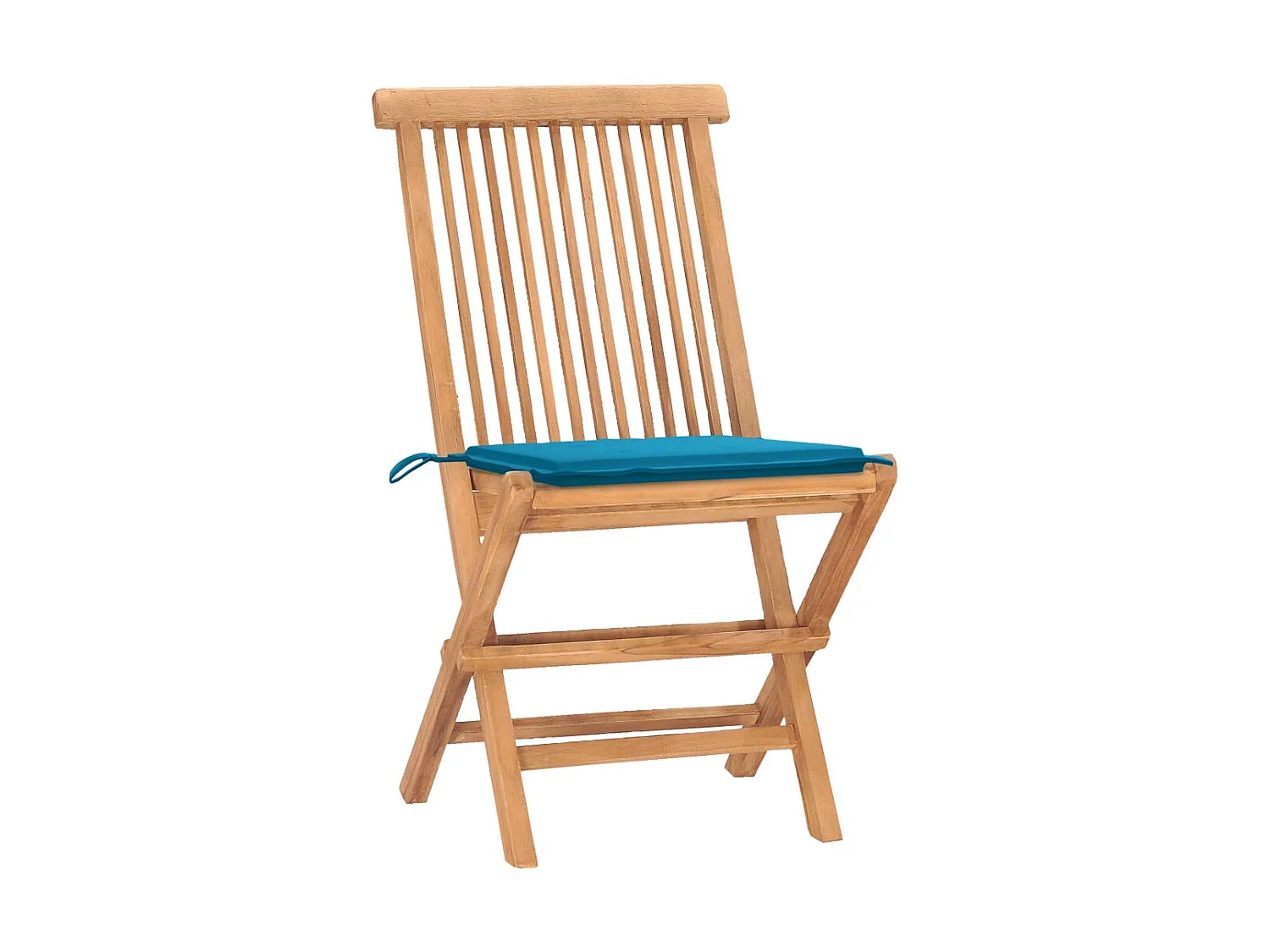 Mobilier à dîner d'extérieur pliable avec coussin 3 pcs Teck 39