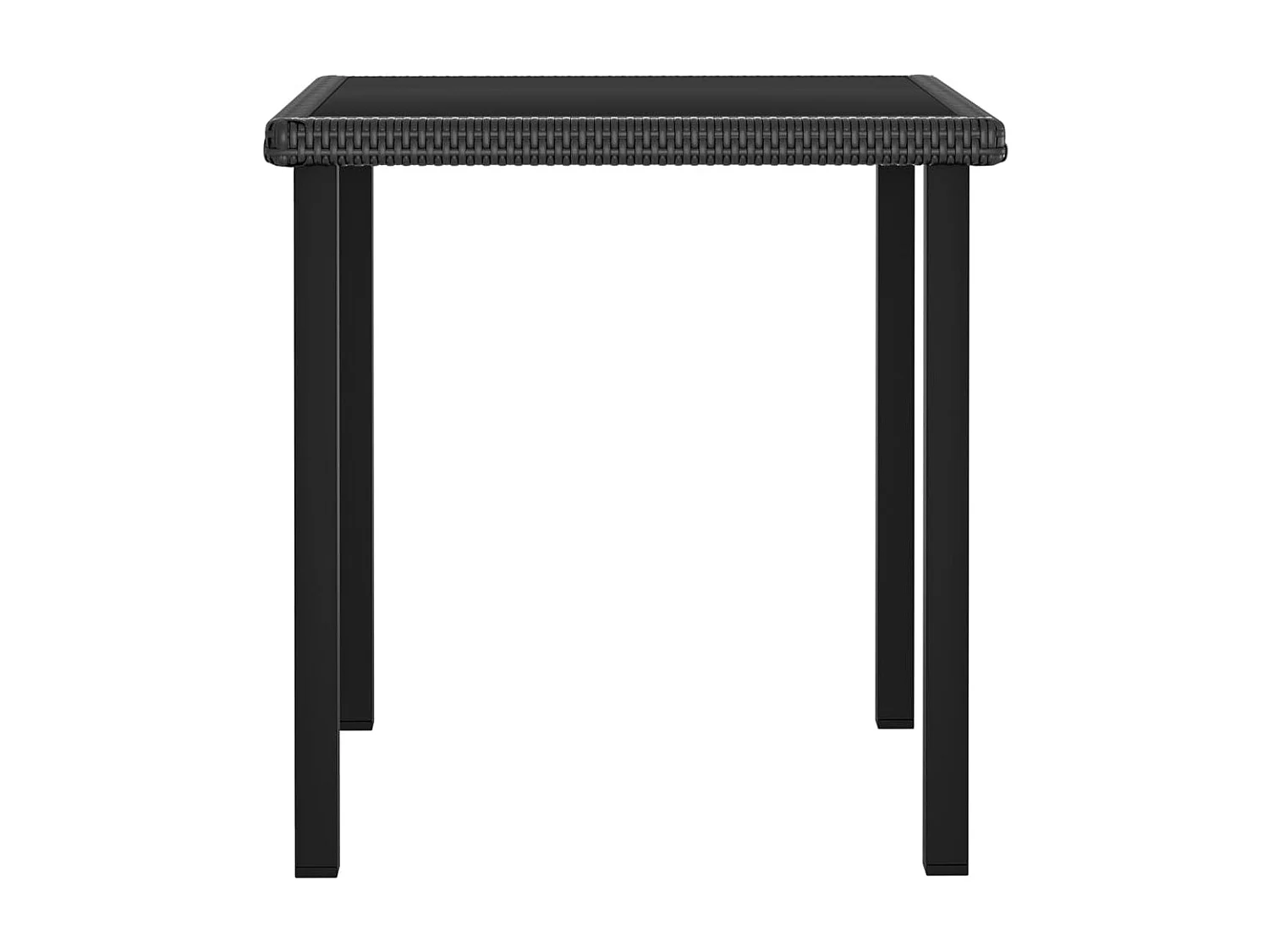 Ensemble de salle à manger de jardin 5 pcs Résine tressée Noir 2