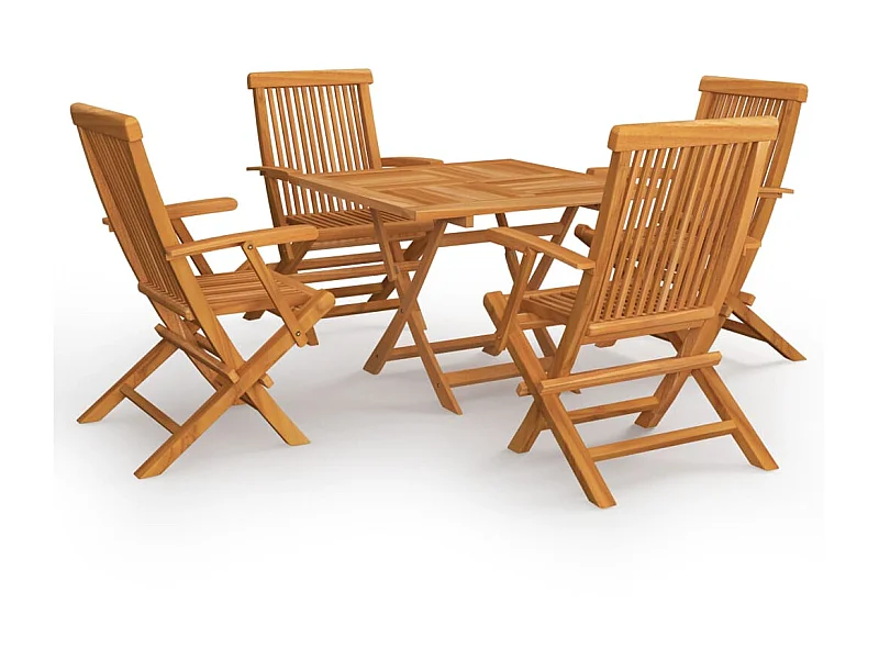 Salon de jardin 5 pcs Bois de teck massif 17