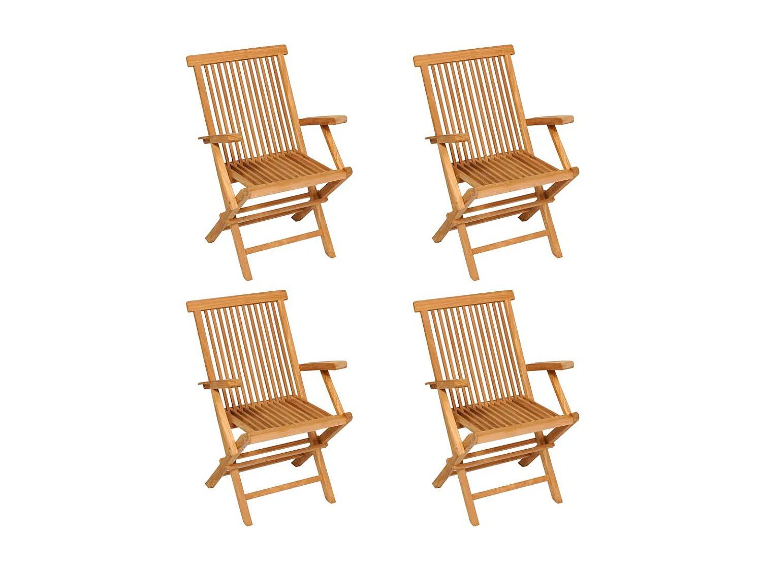 Salon de jardin 5 pcs Bois de teck massif 17