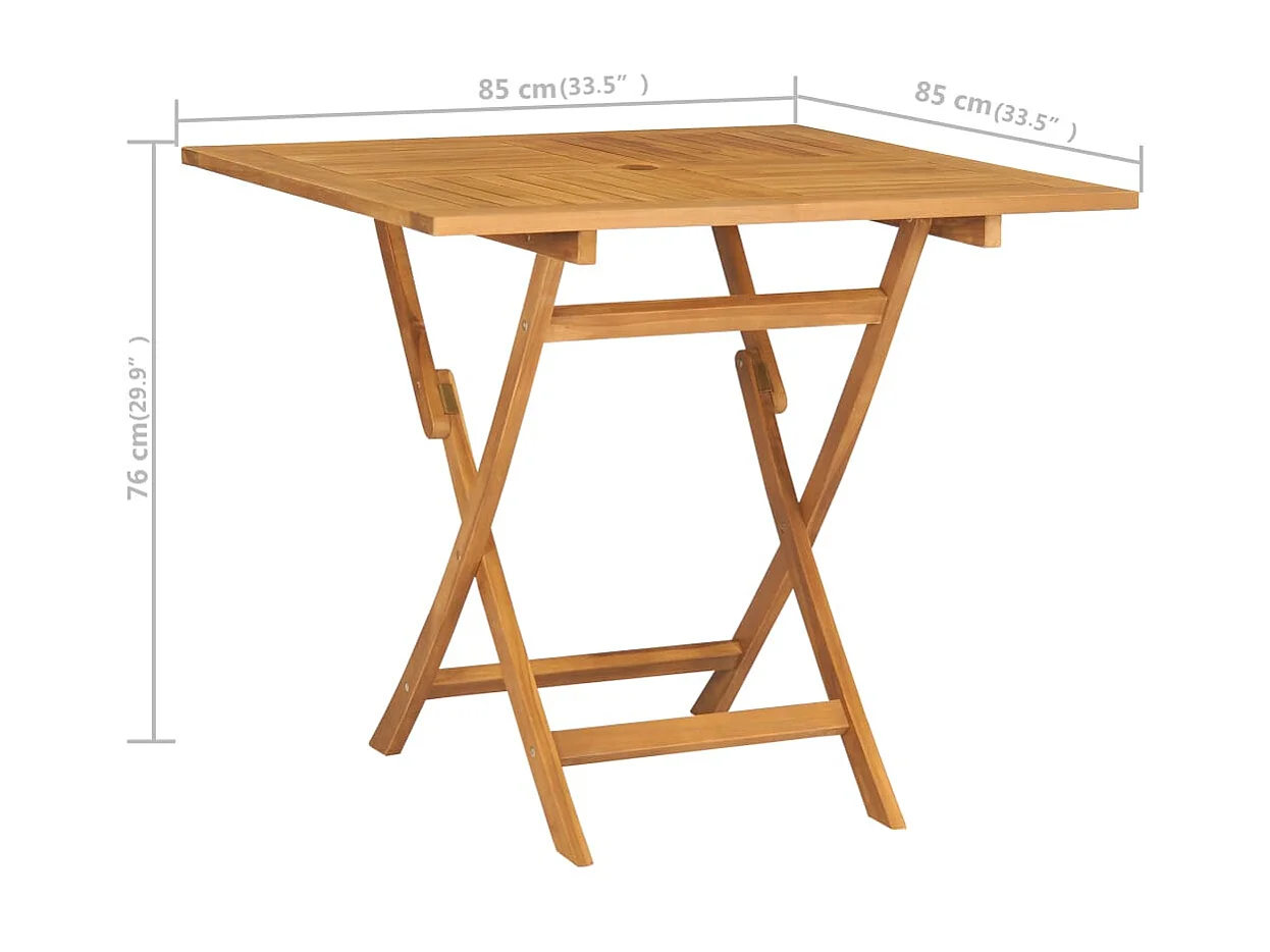 Salon de jardin 5 pcs Bois de teck massif 17