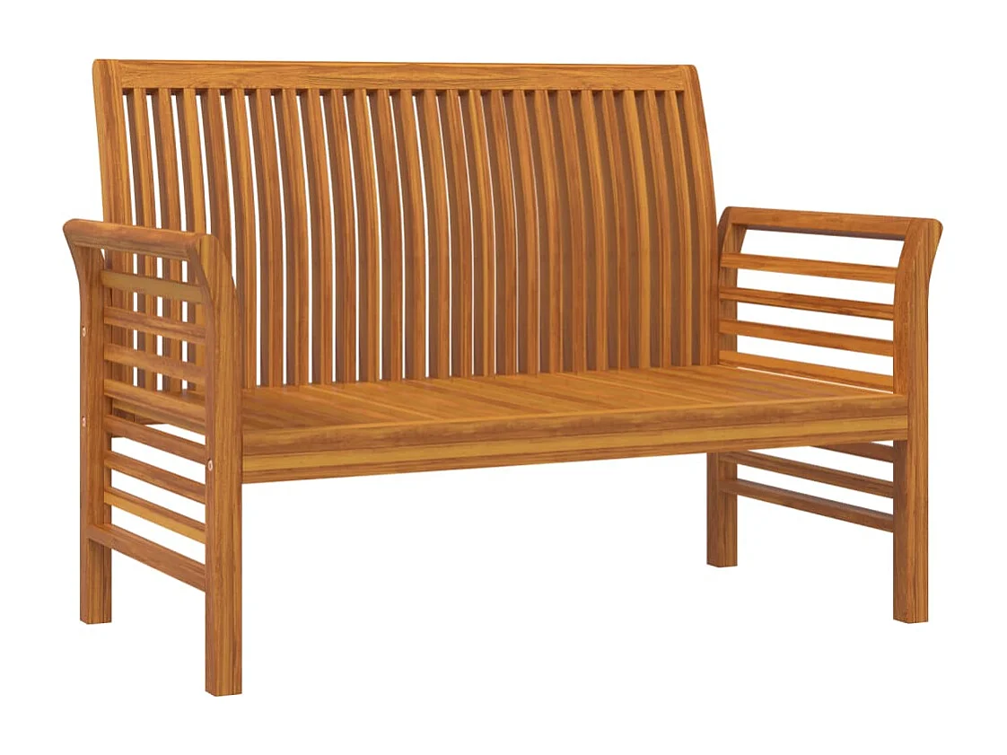 Salon de jardin 2 pcs avec coussins gris foncé Bois massif