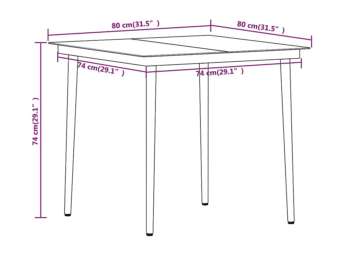 Ensemble de salle à manger de jardin 5 pcs Noir 26