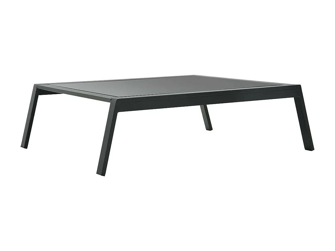 Salon de jardin 4 pcs avec coussins Aluminium Gris foncé