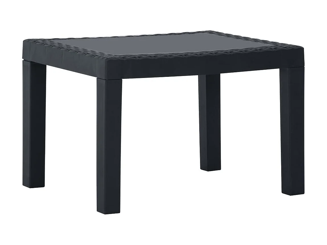 Salon de jardin 3 pcs avec coussins Plastique Gris