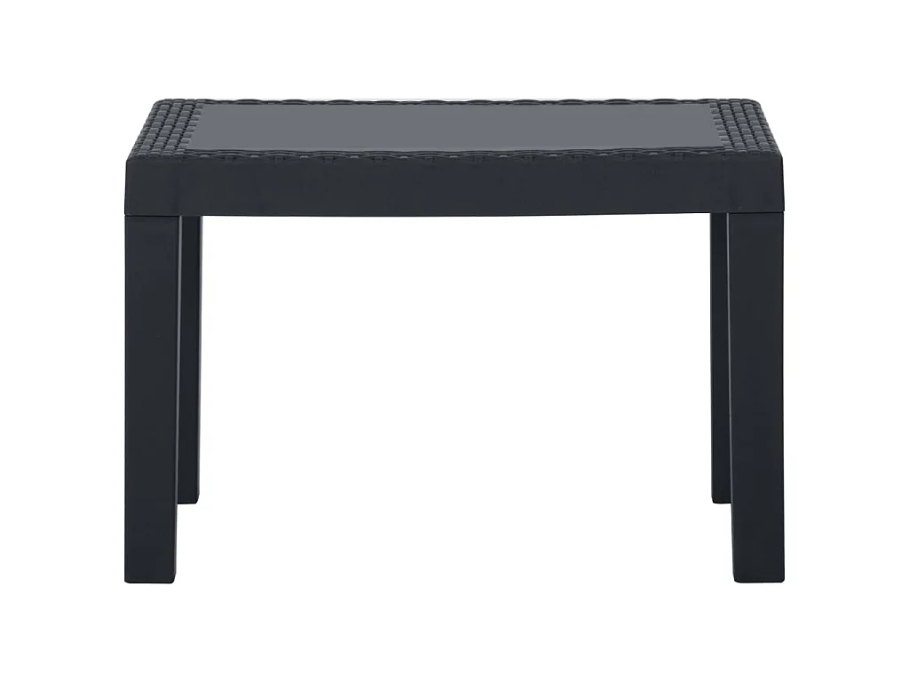 Salon de jardin 3 pcs avec coussins Plastique Gris