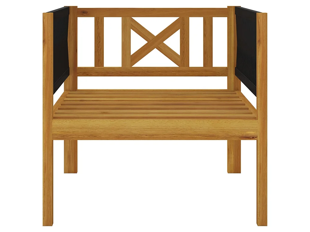 Salon de jardin 7 pcs avec coussins Crème Bois d'acacia solide