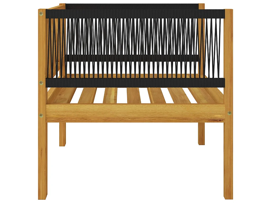 Salon de jardin 7 pcs avec coussins Crème Bois d'acacia solide