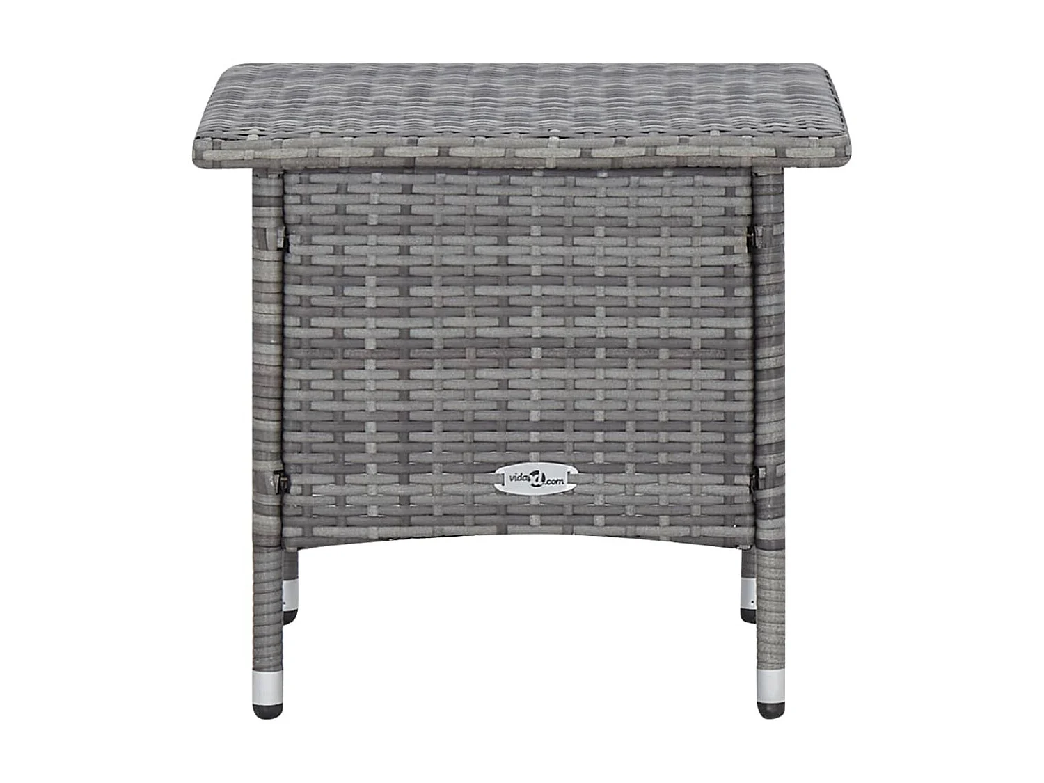 3-delige Loungeset met kussens poly rattan grijs