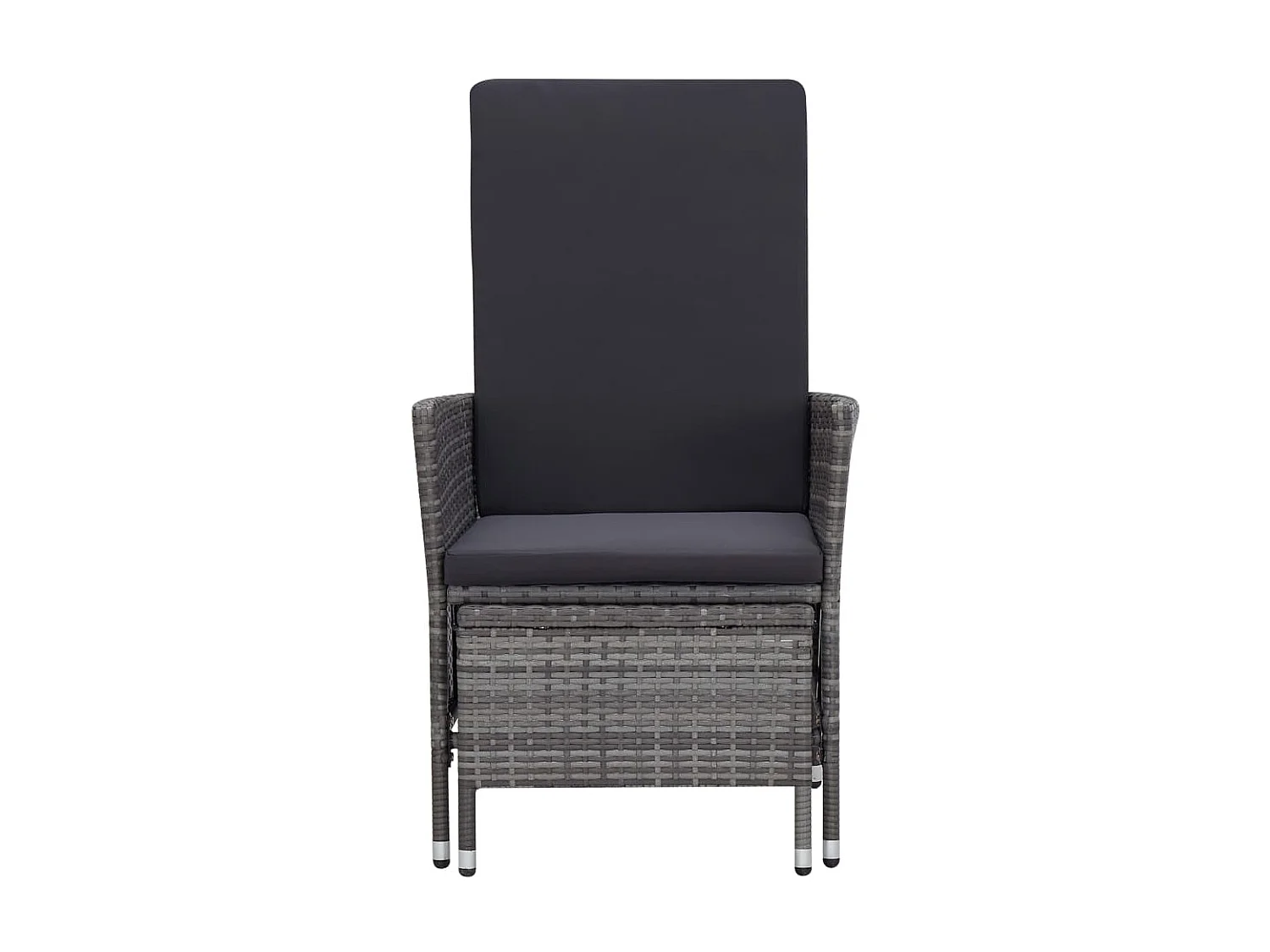 Salon de jardin 3 pcs avec coussins Résine tressée Gris 10