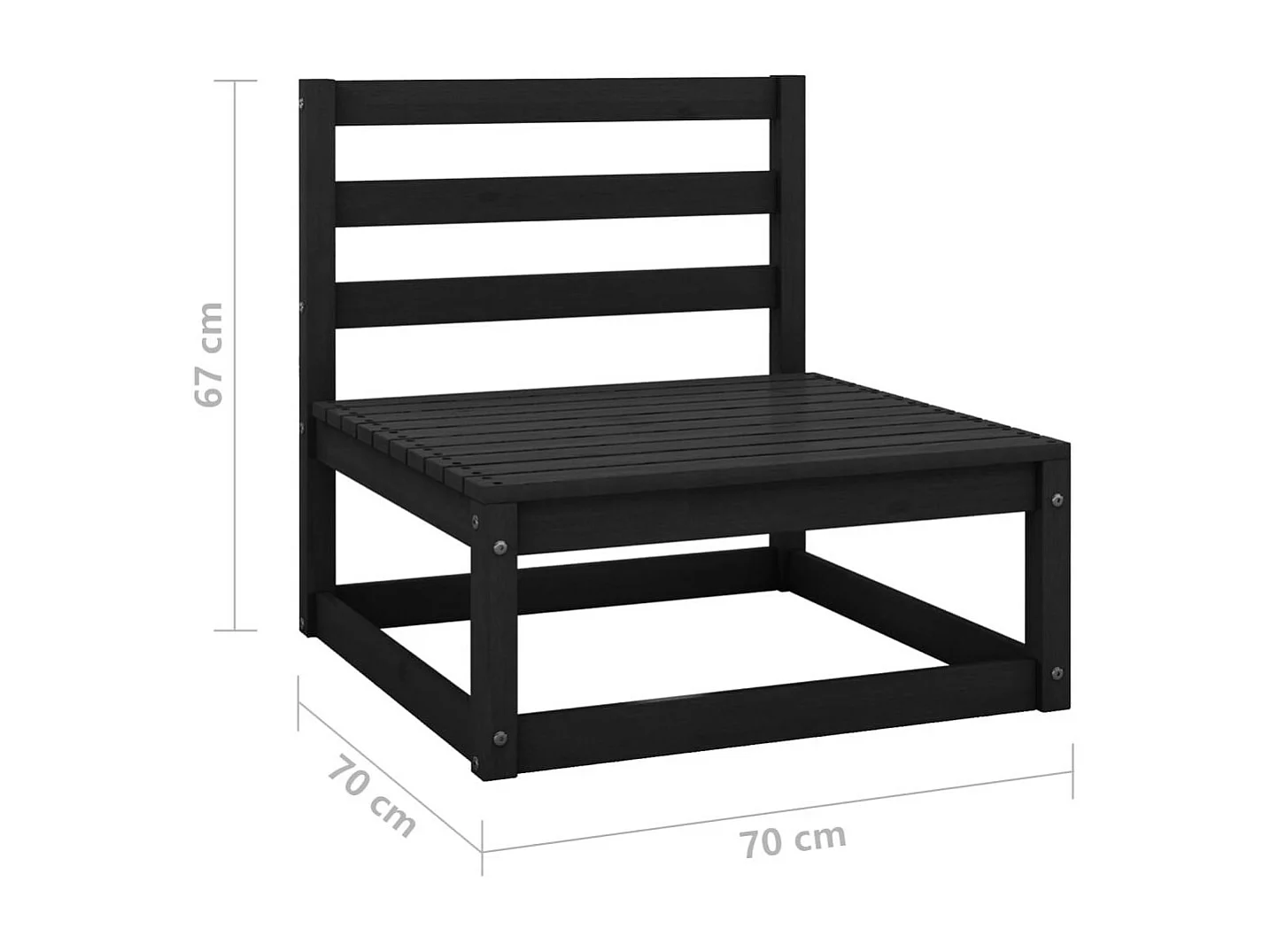 Salon de jardin 9 pcs avec coussins Bois de pin massif 9