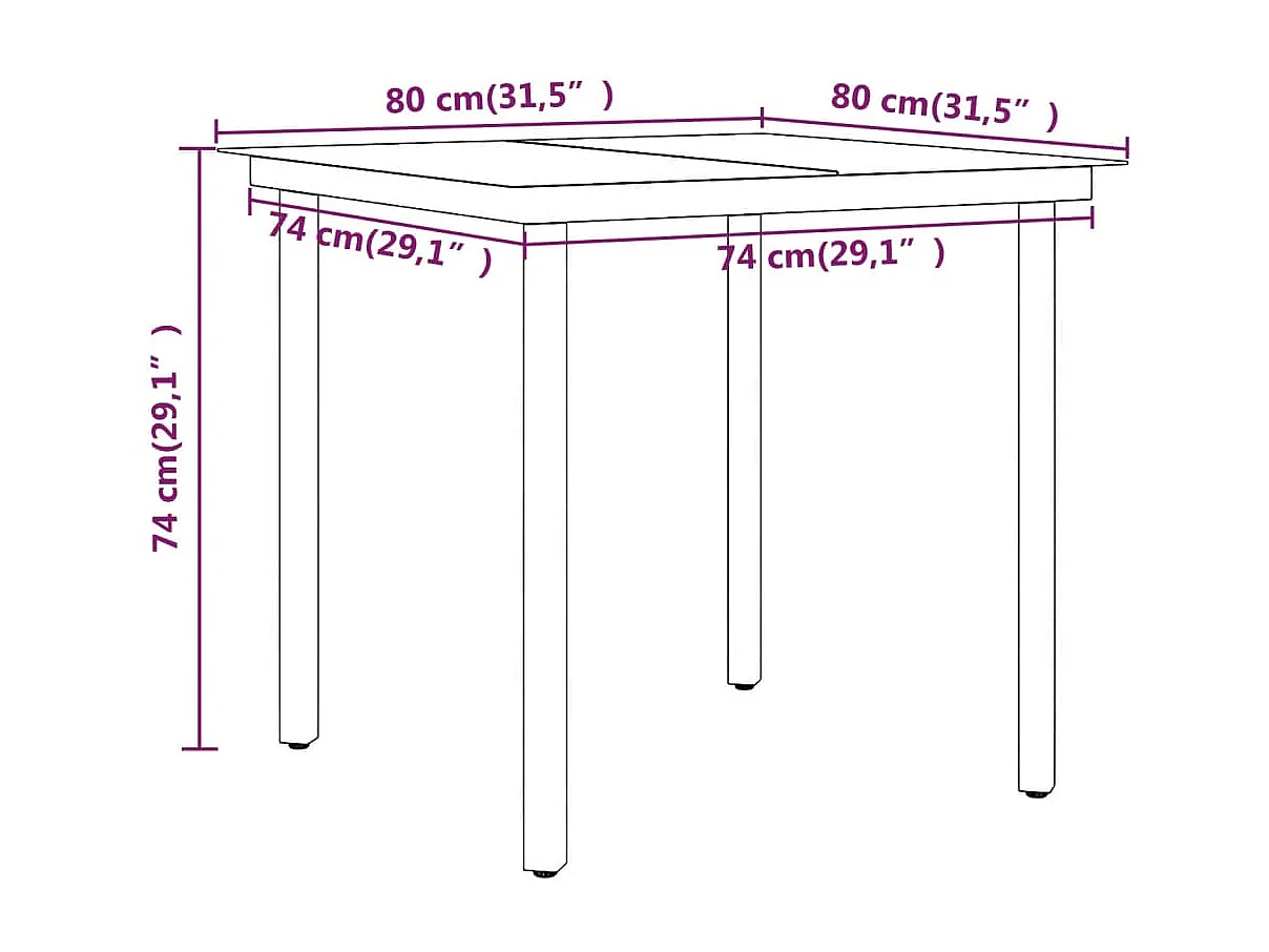 Ensemble de salle à manger de jardin et coussins 3pcs Gris-noir 2