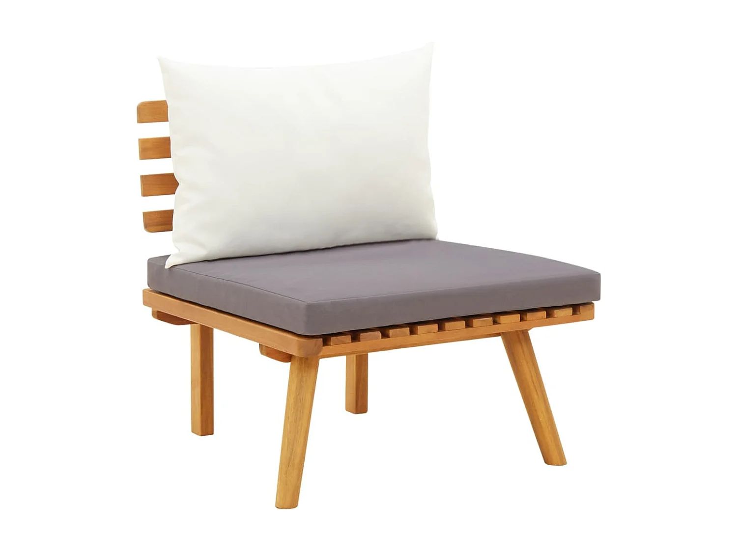 Salon de jardin 5 pcs avec coussins Bois d'acacia solide 2