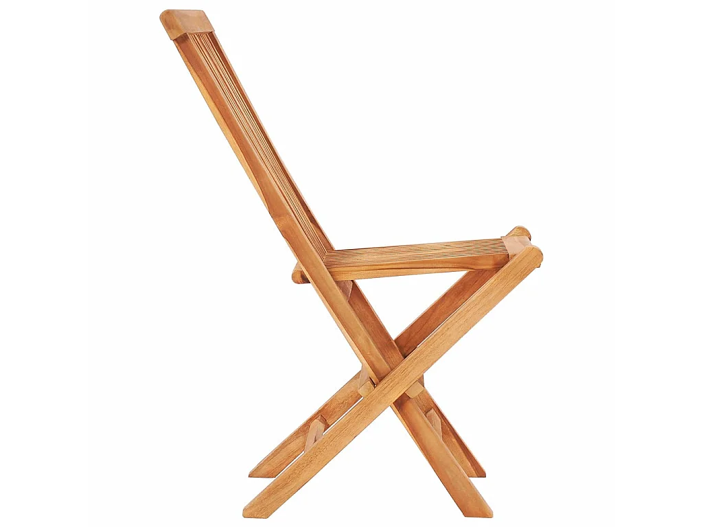 Mobilier de bistro pliable 3 pcs Bois de teck solide