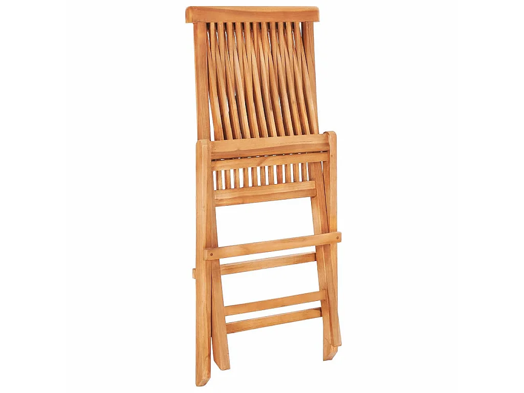 Mobilier de bistro pliable 3 pcs Bois de teck solide