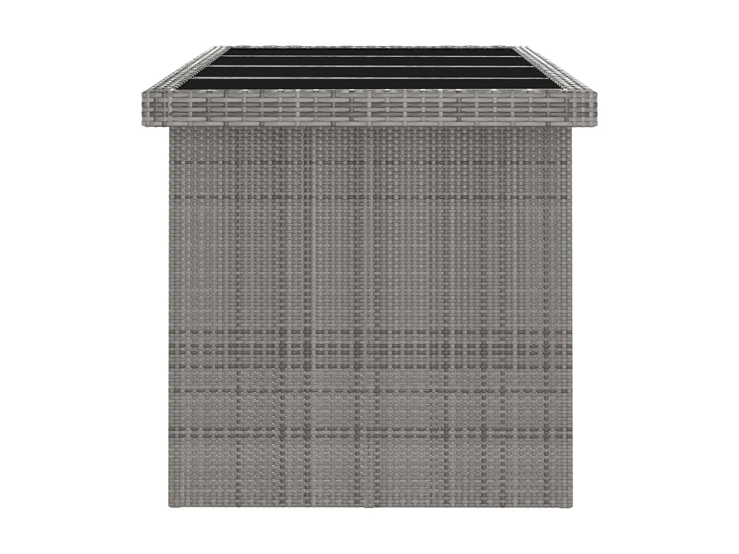 Mobilier à dîner jardin 11pcs avec coussins Résine tressée Gris