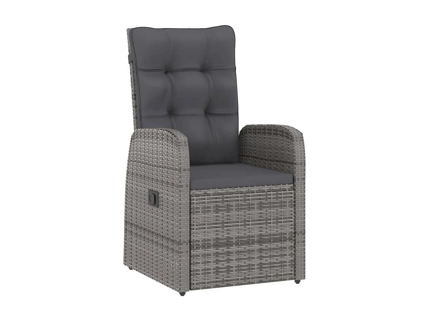 Mobilier à dîner jardin 11pcs avec coussins Résine tressée Gris