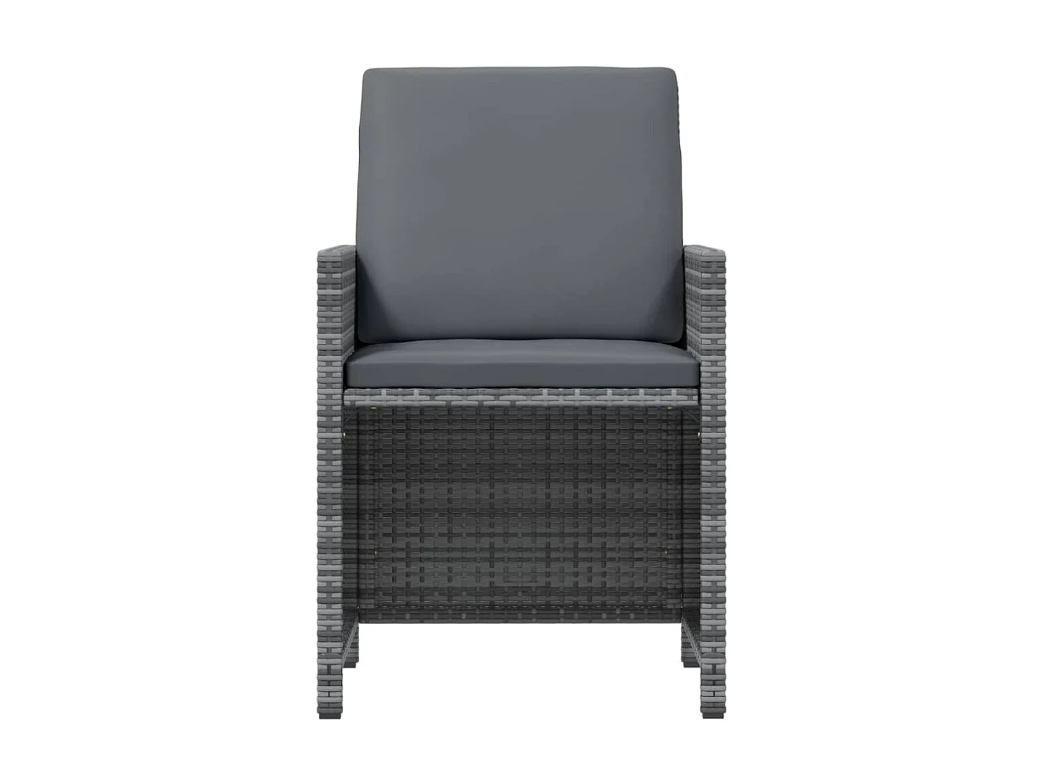 Ensemble à dîner de jardin coussins 13 pcs Résine tressée Gris