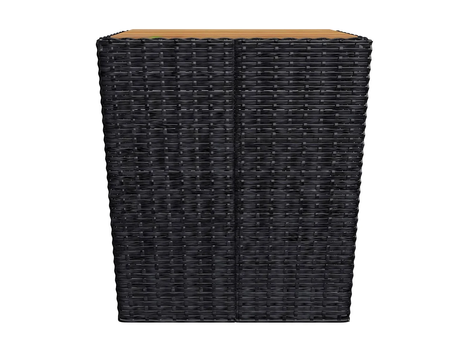 Ensemble de bistro 3 pcs Résine tressée et bois d'acacia Noir 2